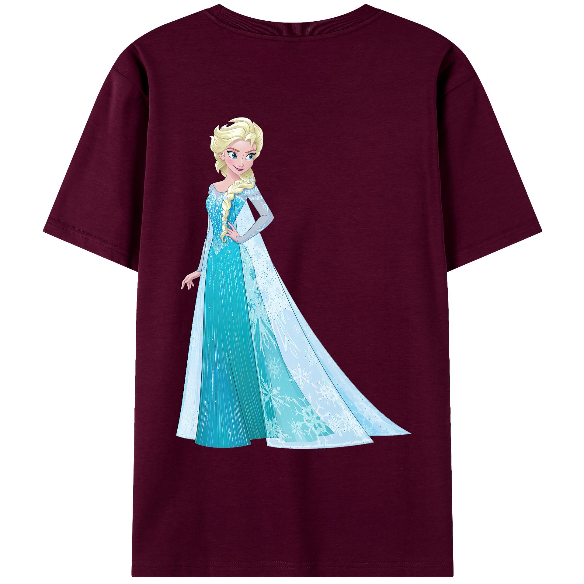 （画像用） アナと雪の女王 アンナ エルサ Frozen Anna Elsa レディース半袖Tシャツ(バックプリント)
